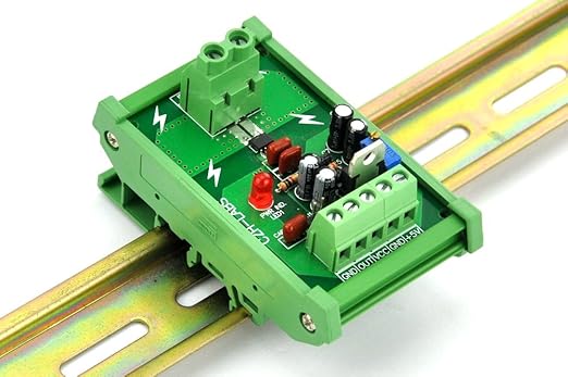 Electronics-Salon DIN Rail Mount AC/DC Current Sensor Module, Based on ACS712 (+/-20Amp)