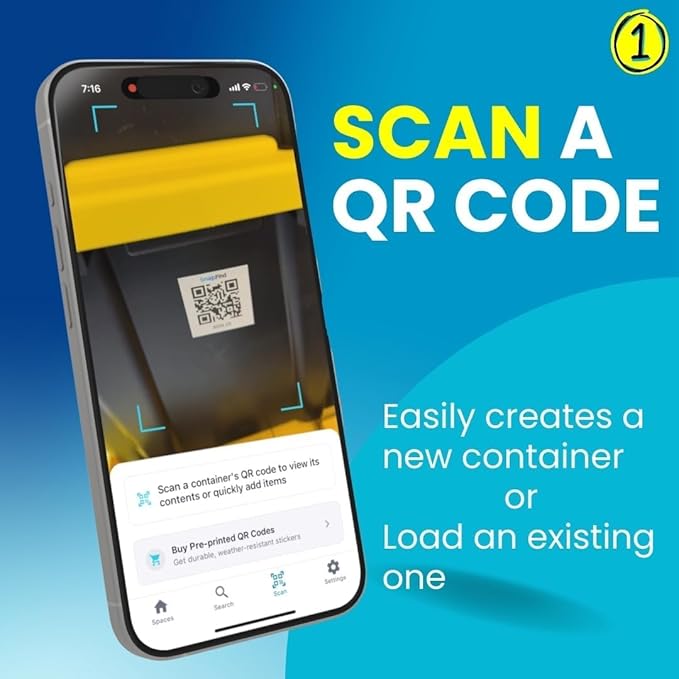 Smart QR Code Labels – AI Auto-Labeling, No Typing! Storage Bins & Moving Containers – iOS & Android App – 10 Stickers (3" x 5") (Green)