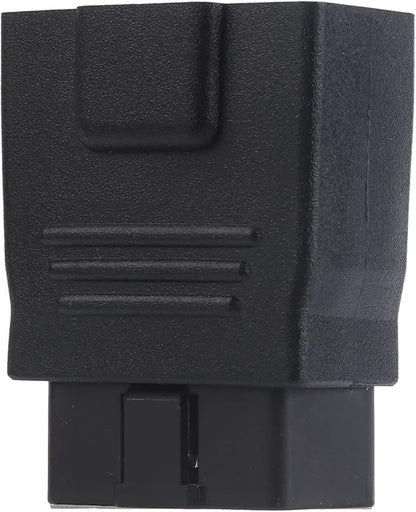 16Pin OBD2 Plug Adapter Male to Female, Universal OBD2 Connector, ABS Plastic Diagnostic Line Plug with Full Power, Car Accessory for Fault Check and Code Reader