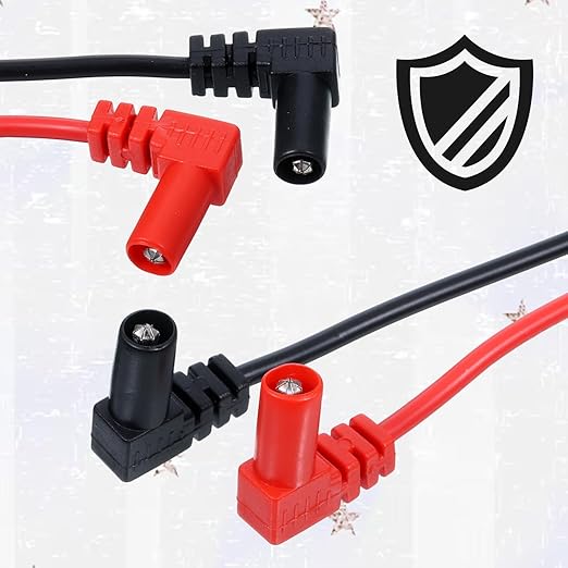 2 Pcs Multimeter Leads Digital Multimeter Test Leads 1000V 10A Alligator Clips Long Banana Plug Multimeters Probe Test Lead Cable Professional Probe Kit Multi Meter Clamp Tester Probes