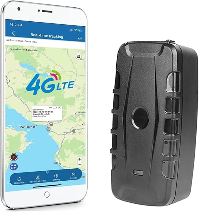 Car GPS Tracker for Vehicles Long Battery Life 20000mAh Tracker Device Real-Time and Precise Location Tracking Device Magnetic Waterproof Multiple Alarm App iOS/Android TK918 4G