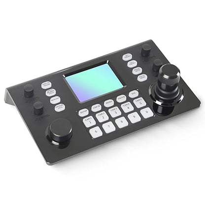 RGBlink Multi‑Protocol PTZ Controller w/ 3.49″ LCD, PoE, NDI 5.5 & Hall‑Sensor Joystick, 255‑Camera Support, VISCA/PELCO‑D/P, RS485/422/232–Ideal for Worship, Webinars & Live Streaming (RGBBKT)