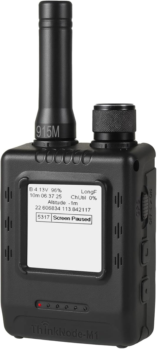 ELECROW LoRa Meshtastic Transceiver with GPS and nRF52840 - ThinkNode M1 with 1.54" EPD Screen and Case, SX1262 Wireless Module 915MHz, 1200mAh Battery for Meshtastic