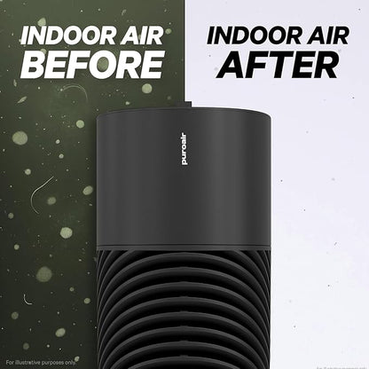 PuroAir 130b Smart Air Purifiers for Home Pets - Covers Up To 600 Sq Ft - Filters Up To 99.9% of Pollutants, Smoke, Pollen, Dust - Quiet Air Filter - Air Purifiers for Bedroom (2 Pack)