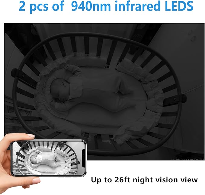 Smallest Wireless WiFi Battery Camera,HD1080P Concealed Camera,Portable Video Recording Live Feed,Smart Baby Monitor with Night Vision,Motion Detection,Cloud Storage for Security with iOS Android APP