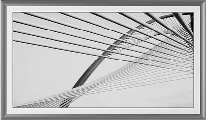 Graphite Prismatic 3" Color Chip Alloy Deco TV Frame (32",43",50",55",65",75",85") Compatible ONLY with Samsung The Frame and Pro TVs (Fits 2021-2025, LS03A,LS03B,LS03C,LS03D,LS03FA,LS03FW)
