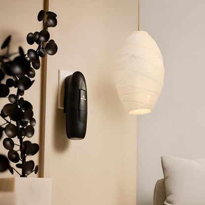AromaPlan 5 Star Collection Plug in Diffuser (2 Fragrances Included)-Cold Air & Waterless Diffusers for Home & Office- Silent Wall Diffuser Plug in, Bluetooth App Control, 1000 sq. ft (Black)