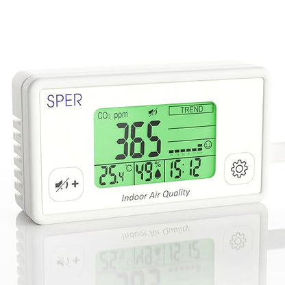 Sper Scientific Indoor Air Quality Monitor with Color Coded Display | Model 800052