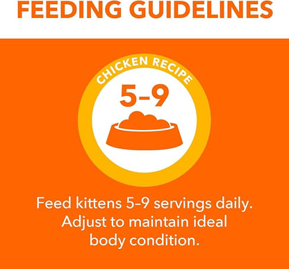 IAMS Perfect Portions Healthy Kitten Grain Free Wet Cat Food Cuts in Gravy, Chicken Recipe, 2.6 oz. Easy Peel Twin-Pack Trays (24 Count, 48 Servings)