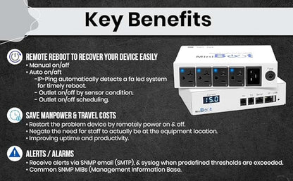 Smart PDU - IP Remote Reboot Power, 4 Switched NEMA 5-15R Outlets
