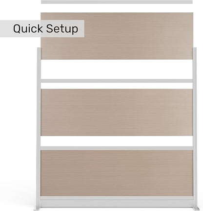 Stand Up Desk Store Oakwood Aesthetic Modular Walls | Room Divider Wall with Durable Woodgrain-Inspired Finish | Modular Office Partition Wall for Offices, Classrooms, and Coworking 70" W x 70" H