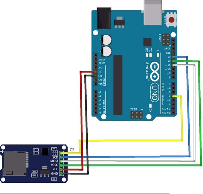 DAOKI 5Pcs Micro SD Storage Board Module With SPI Interface for Arduino Raspberry Pi - TF Card Memory Shield Expansion Board 6-pin With Dupont Wire