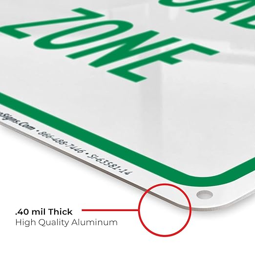 Loading and Unloading Zone Sign, 10x14 Inches, Rust Free .040 Aluminum, Fade Resistant, Made in USA