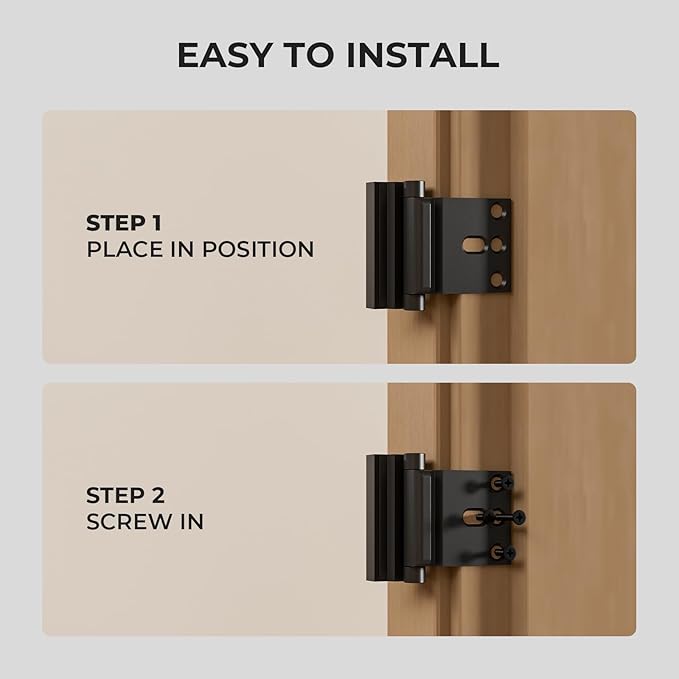 5Pack Home Security Door Reinforcement Lock Childproof, Door Locks for Kids Safety, Door Lock Latch Stopper for Front Door Inside Top of Door, Aluminum Construction Finish