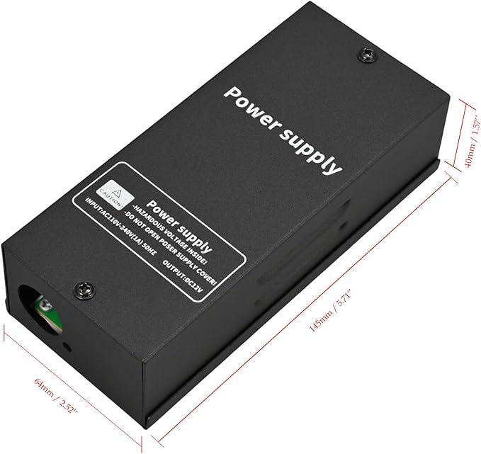 Power Supply Control for Door Access Control System DC 12V/15V 4A, Adjustable Delay Timer Metal Housing, Overload Protection, for Electric Locks, Intercoms, Doorbells, Remote Controllers