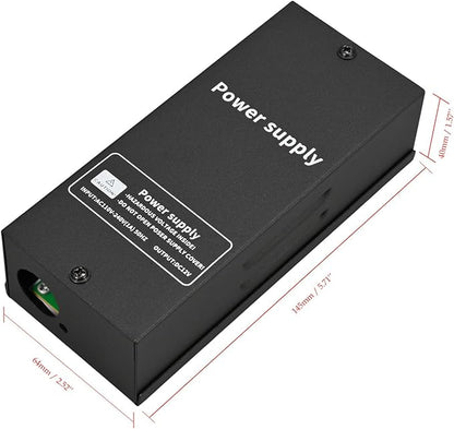 Power Supply Control for Door Access Control System DC 12V/15V 4A, Adjustable Delay Timer Metal Housing, Overload Protection, for Electric Locks, Intercoms, Doorbells, Remote Controllers