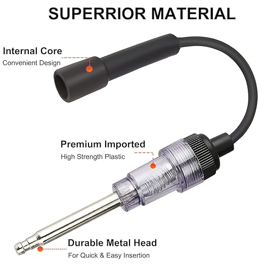 2PCS Inline Spark Plug Tester, Light Lawnmower Engine Checker, 6-12 Volt Pick Up Coil/Armature Diagnostic Detector Tool for Automotive, Car, Lawnmower, Small & Big Internal/External Engines