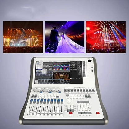 14.1" Professional DMX512 Lighting Controller, 2048 Channels, 4 DMX Outputs, Supports Art-net & Titan-net, Perfect for Light Shows & Events