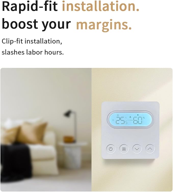 WALFRONT House Thermostat Intelligent Wall Thermostat for ZIGBEE Voice Control 7 Day Heating Plan Smart Room Heater for Water Floor Heating System