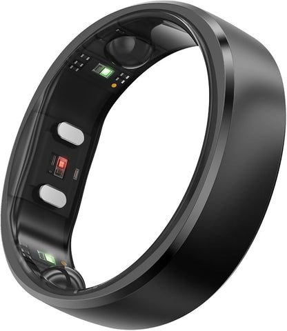 RingConn Gen 2, World’s First Smart Ring with Sleep Apnea Monitoring, No APP Subscription, 12-Day Battery Life, Stress/Heart Rate/Women's Health Tracker, Android & iOS Compatible (Black, Size 10)