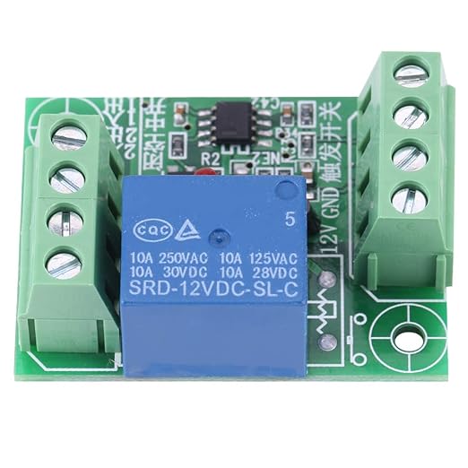 DC 12V Single Channel Bistable Circuit Trigger Switch Relay Control Module Compact Design Easy Wiring for Home Automation Projects
