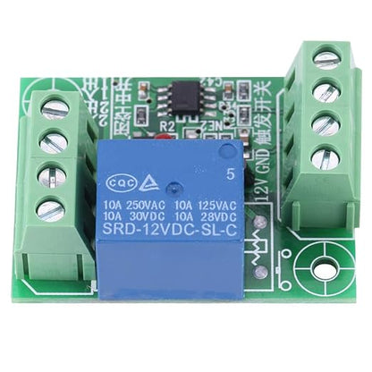 DC 12V Single Channel Bistable Circuit Trigger Switch Relay Control Module Compact Design Easy Wiring for Home Automation Projects
