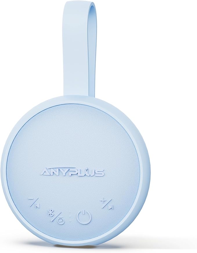 White Noise Sound Machine, Portable Sound Machine for Sleeping Adults & Baby, with Bluetooth 5.1/24 Soothing Sounds/Battery Powered/3 Timer Memory Function for Office/Bedroom/Travel（Blue）