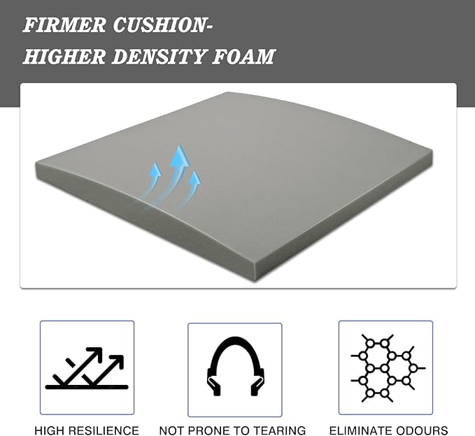 HAVARGO Couch Cushion Support High Density Foam 22X22X2.4 Inches Sofa Couch Supports for Sagging Cushions Light Grey 1Pc with Anti Slip Mesh Fabric