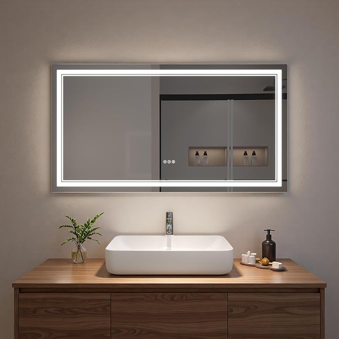 LED Bathroom Mirror with Lights, Wall Mirrors