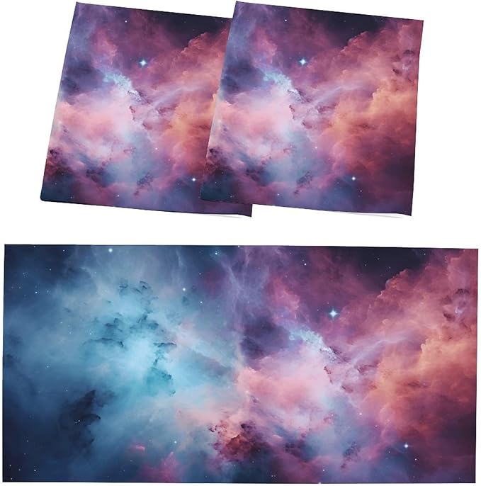 2PCS Fluorescent Light Cover for Ceiling Light Classroom-Starry Night Patten Magnetic Light Cover Shade Panel,Decorative Film Filter for Reducing Harsh Glare Flicker Home School Office Decorations