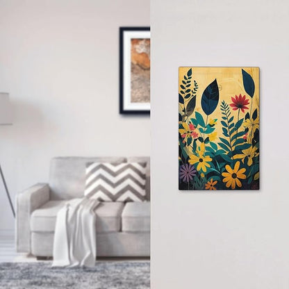Abstract Minimalist Floral Botanical Boho Flower 1-Gang No Device Blank Wallplate Electrical Light Switch Covers Decorative Receptacle Face Plate Cover for Bathroom 5 X 3 IN