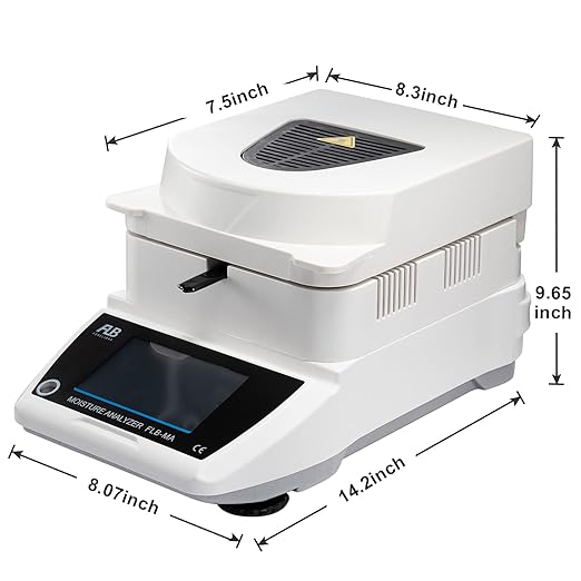 Moisture Analyzer Balances Meter 0.001g Readability, Touch Screen Lab Scale Balance, 120gx0.001grams, 110V