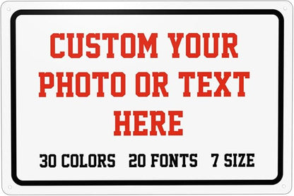 Custom Signs Outdoor Metal Sign - 16 x 12 Personalized for Business, Workplace, Office, Home, Delivery Signs, Road Garden Hazard Intersection Parking Decorative