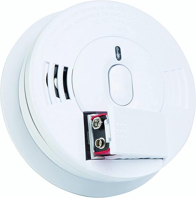 Kidde Smoke Detector, Hardwired Smoke Alarm with Battery Backup, Front-Load Battery Door, Test-Silence Button,(Pack of 2) White