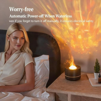 3-in-1 Galaxy Projector Humidifier & Essential Oil Diffuser, 7-Color Rotating Star Night Light with Healing Water Wave Lighting, Aromatherapy for Relaxation & Sleep, for Bedroom Home Decor