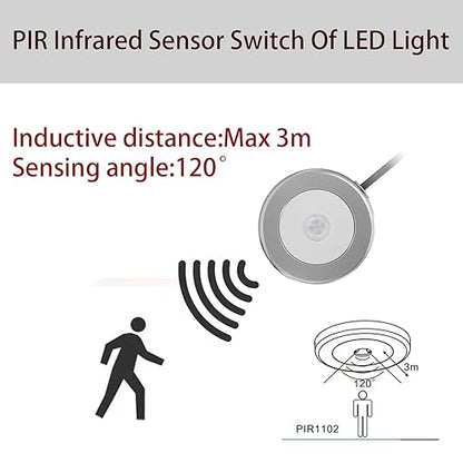 VST Motion Sensor Light Switch, IR Sensor, Led Light Automatic Door Switch for Closet Light Under Cabinets Counters Wardrobes with 12V JST Male and Female Connector (DC 12/24V)