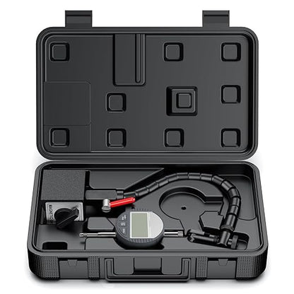 HDLNKAK Dial Indicator Magnetic Base, Digital Dial Indicator Tools Set for Alignment, Precise Measurement Tool with Flex Arm Base and Indicator Combo