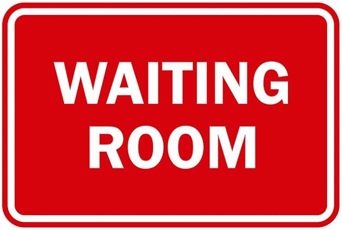 Signs ByLITA Classic Framed Waiting Room (Red) - Small