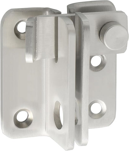Alise Flip Latch,Gate Latches Slide Bolt Latch Safety Door Lock Catch for Barn Cabinet Pet Cage Fence Bathroom Garage Window,Heavy Duty Stainless Steel Gate Hardware Locks,Brushed Nickel MS3006R-LS