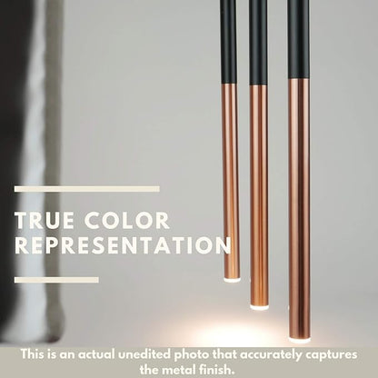 ALTAIR 13 Mini Pendant Lighting Black-Copper - LED Hanging Light Fixture for Kitchen Island, Bar, Foyer - Cluster Pendants - Dimmable, Adjustable Wire, Lamp Bulb Included