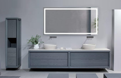 Krugg | Large 72 Inch X 36 Inch LED Bathroom Mirror | Lighted Vanity Mirror Includes Dimmer & Defogger | Wall Mount Vertical or Horizontal Installation