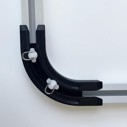 90° Curved Connectors for Track Curtains Ceiling Mount/Wall Mount, Ceiling Track for Curtains, Room Divider Curtains Tracks（Black 2PCS）.