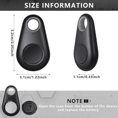 Flutesan 8 Packs Portable GPS Tracking Mobile Tracking Anti Loss Smart Device Key Finder Locator GPS Tracker Device for Pets Dog Cat Wallet Keychain Luggage, Alarm Reminder(Black)