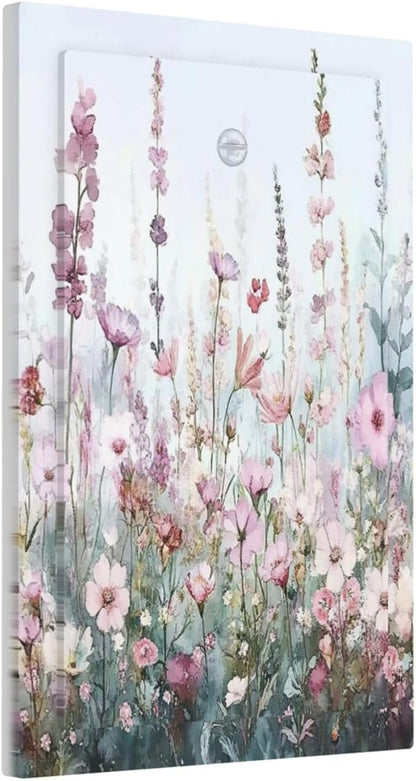 Pink Floral Watercolor Botanical Wildflowers Light Switch Cover Plate 1 Gang No Device Blank Electrical Wall Plates Faceplate Decorative Switch Plate For Bed Room Living Room Decor