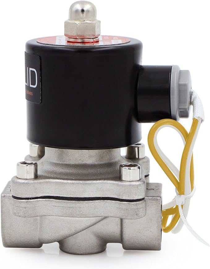U.S. Solid 1/2" Stainless Steel Electric Solenoid Valve 110VAC Normally Closed Air Water(Pack of 20)