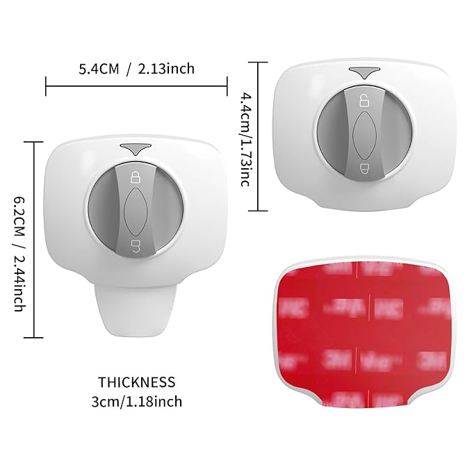 Knob Switch Child Proof Oven Lock Baby Safety Oven Door Lock for Toddlers Heat-Resistant Adhesive no Tools Need or Drill (White-1Pcs)