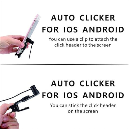 Auto Clicker for iPhone iPad：Screen Device Automatic Tapper for Android IOS，Simulated Finger Continuous Clicking, Adjustable Speed Physical Clicker，Suitable for Games, Live Broadcasts Likes, Reward Tasks（1 Second Fastest 33 Times） (A2)