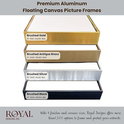 Royal Designs, Inc. Cordless Remote Control LED Picture Light, Dimmable with Timer Function, Brushed Satin Brass, 8.75 Inches