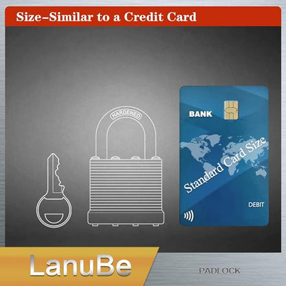 LanuBe Lock Laminated keyed Padlock (1-9/16", 40mm), keyed Alike Locks, Normal Shackle,Marked Black Plastic Hoop, Pack of 6…