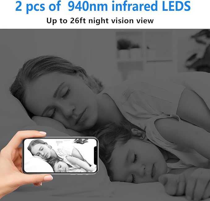 【Free 64G】 Smallest Wireless WiFi Battery Camera,Concealed Cam,Coin Size Camera,HD1080P Video Recording Live Feed for Night Vision,Motion Detection,Cloud Storage for Security with iOS Android APP